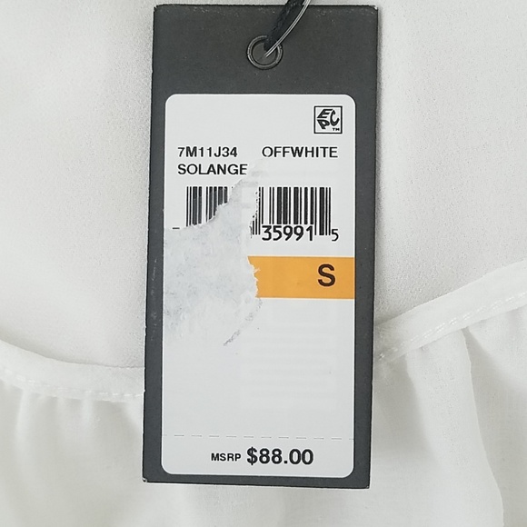 Max Studio London Ivory Solange Tie Waist Top - Picture 6 of 7